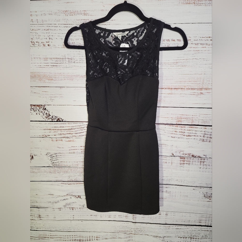 SPEECHLESS NWTS BLACK DRESS WITH LACE SIZE 3